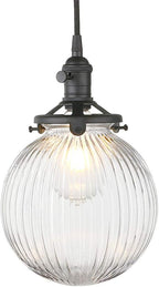 Vintage Edison Switch Pendant Light Fiting with Ribbed