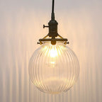 Vintage Edison Switch Pendant Light Fiting with Ribbed