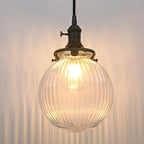 Vintage Edison Switch Pendant Light Fiting with Ribbed