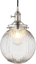 Vintage Edison Switch Pendant Light Fiting with Ribbed