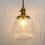 Vintage Edison Switch Pendant Light Fiting with Ribbed