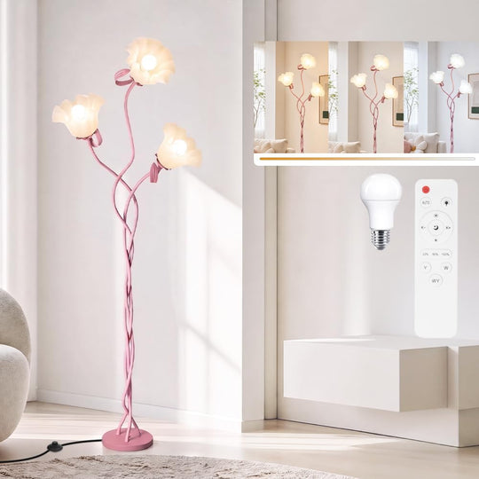 Vintage Flower Floor Lamp 3 Colour Temperatures LED