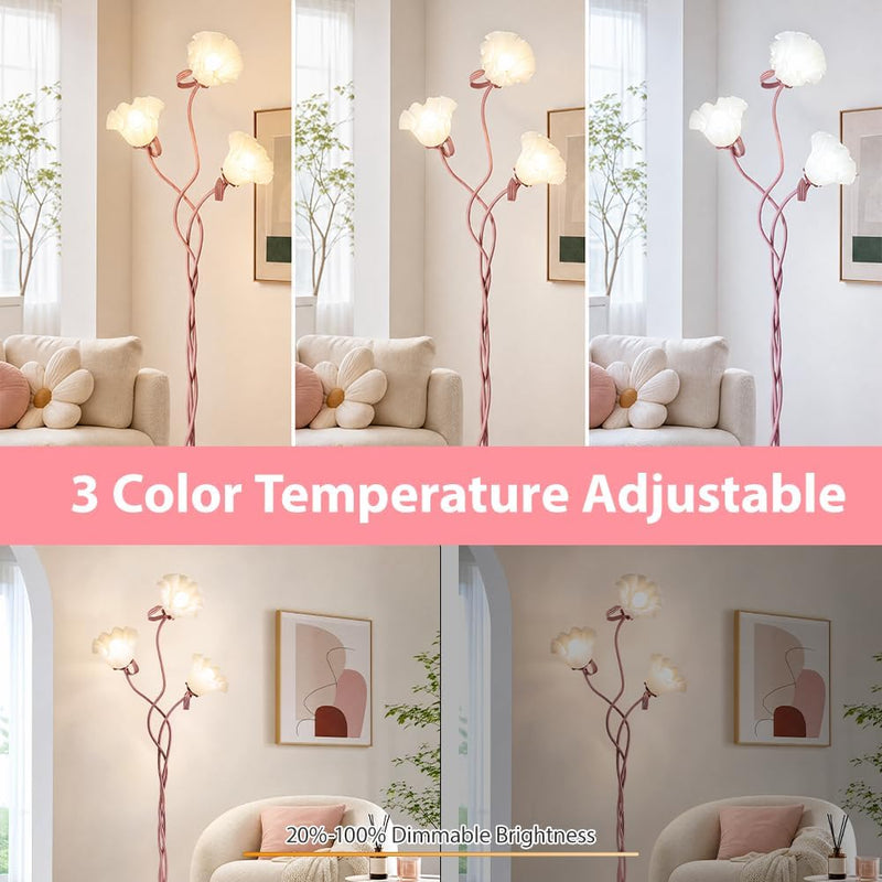Vintage Flower Floor Lamp 3 Colour Temperatures LED