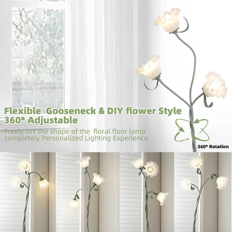 Vintage Flower Floor Lamp 3 Colour Temperatures LED
