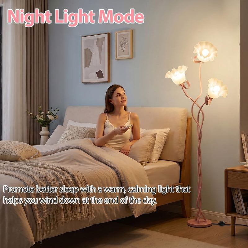 Vintage Flower Floor Lamp 3 Colour Temperatures LED