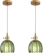 Vintage Glass Pendant Light with E27 Socket