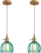 Vintage Glass Pendant Light with E27 Socket