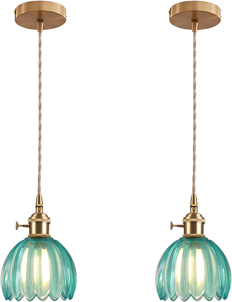 Vintage Glass Pendant Light with E27 Socket