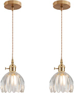 Vintage Glass Pendant Light with E27 Socket