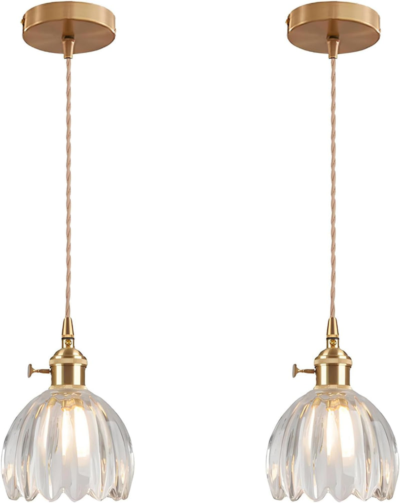 Vintage Glass Pendant Light with E27 Socket