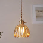 Vintage Glass Pendant Light with E27 Socket