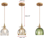 Vintage Glass Pendant Light with E27 Socket