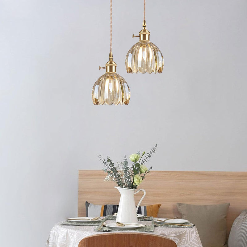 Vintage Glass Pendant Light with E27 Socket