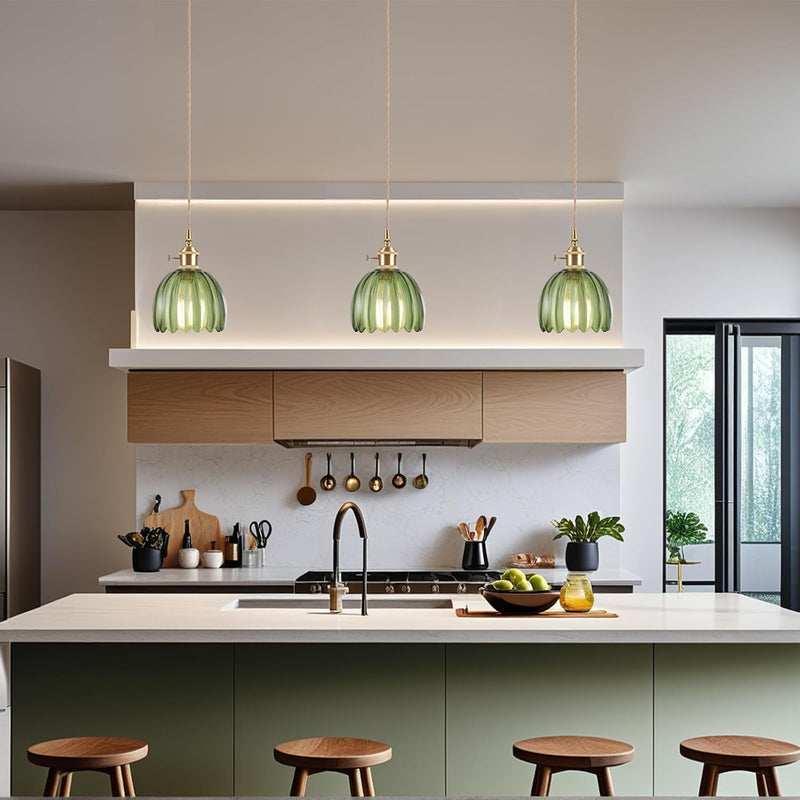 Vintage Glass Pendant Light with E27 Socket