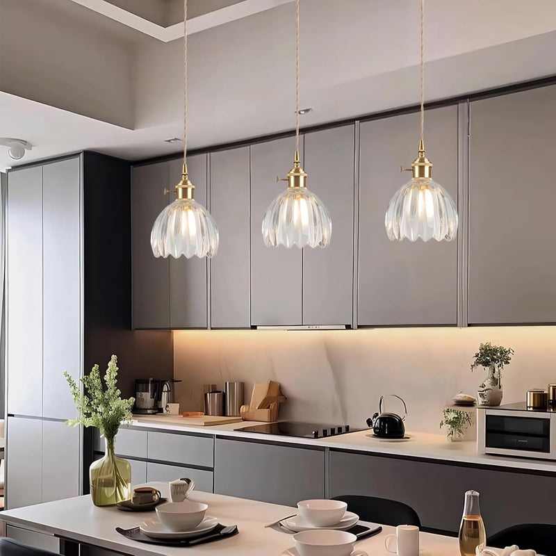 Vintage Glass Pendant Light with E27 Socket