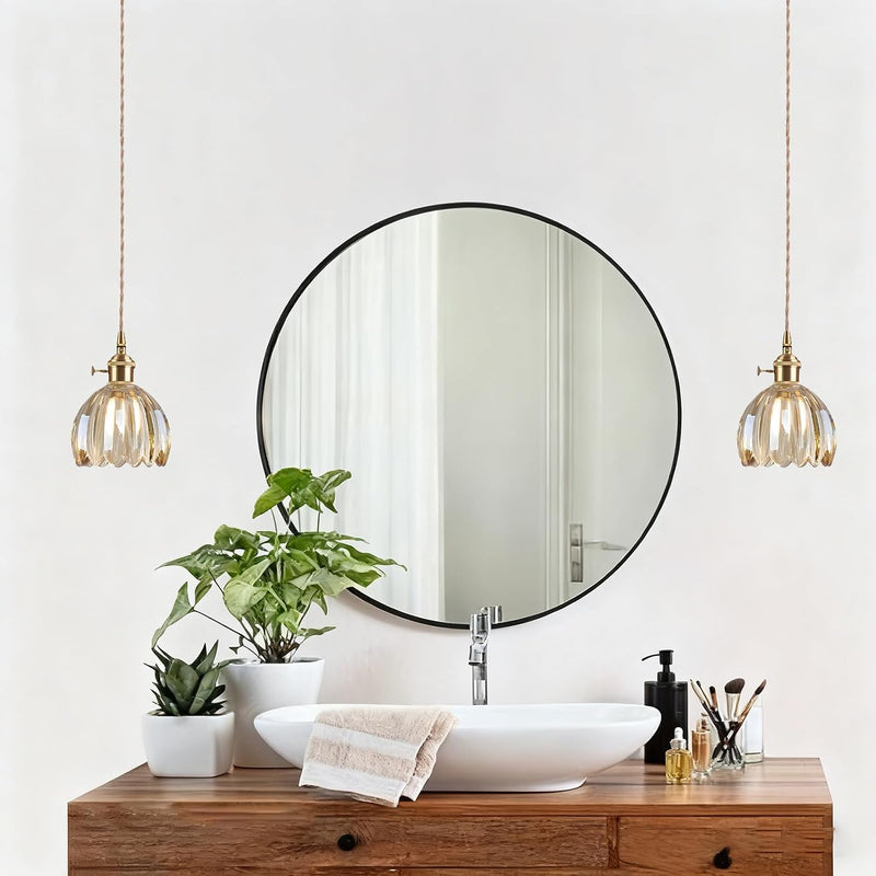 Vintage Glass Pendant Light with E27 Socket