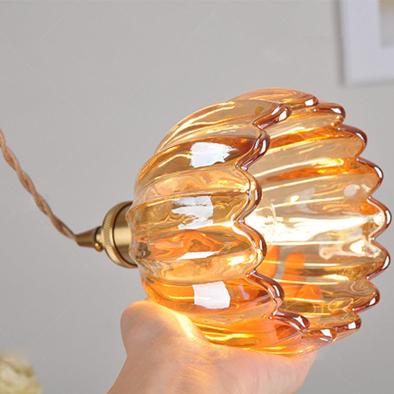 Vintage Glass Pendant Light with E27 Socket