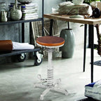 Vintage Industrial Bar Stool 24-28 Inch Height Adjustable