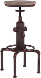 Vintage Industrial Barstool Solid Wood Water Pipe Fire (Set of 2)