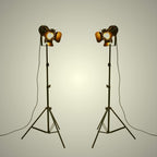 Vintage Industrial Retro Tripod Adjustable Floor Lamp Parking