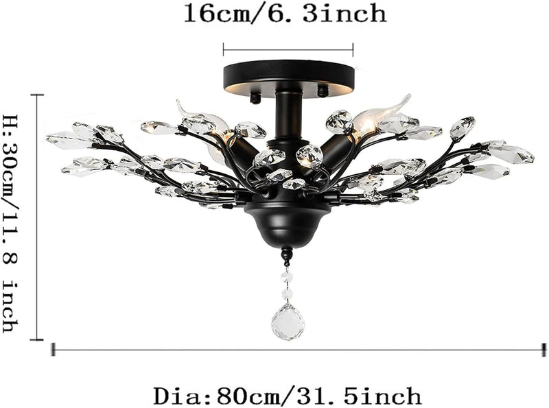Vintage K9 Clear Crystal Chandeliers Lighting 3 Lights