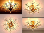Vintage K9 Clear Crystal Chandeliers Ceiling Lighting Pendant