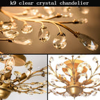 Vintage K9 Clear Crystal Chandeliers Ceiling Lighting Pendant
