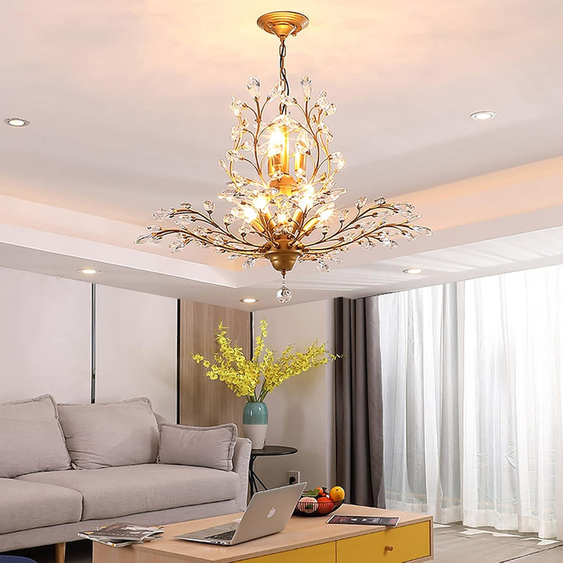 Vintage K9 Clear Crystal Chandeliers Lighting 3 Lights