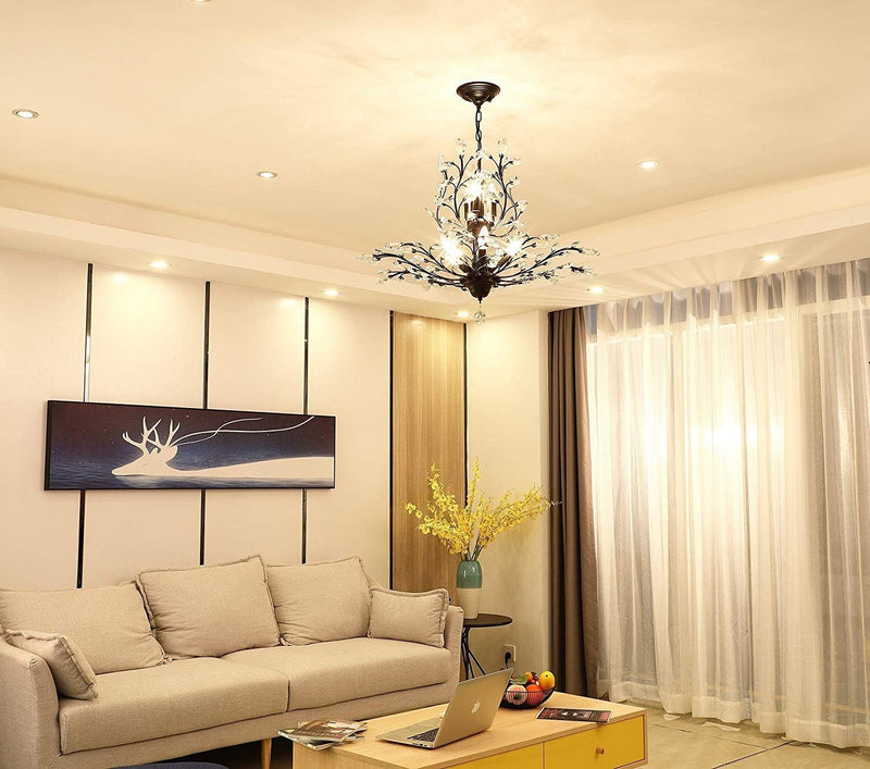 Vintage K9 Clear Crystal Chandeliers Lighting 3 Lights