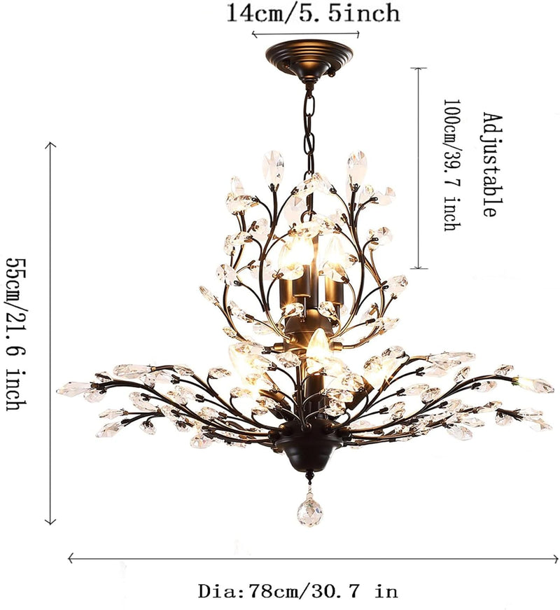 Vintage K9 Clear Crystal Chandeliers Lighting 3 Lights