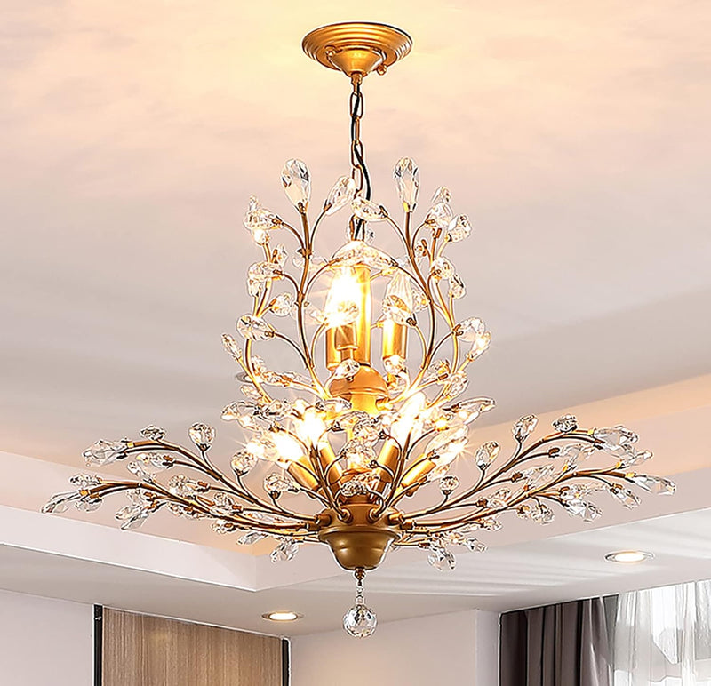 Vintage K9 Clear Crystal Chandeliers Lighting 3 Lights