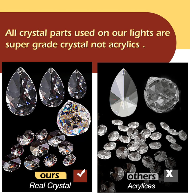 Vintage K9 Clear Crystal Chandeliers Lighting 3 Lights