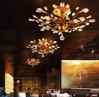Vintage K9 Clear Crystal Chandeliers Ceiling Lighting Pendant