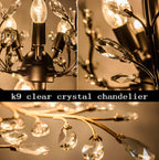 Vintage K9 Clear Crystal Chandeliers Ceiling Lighting Pendant