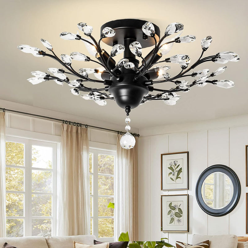 Vintage K9 Clear Crystal Chandeliers Lighting 3 Lights