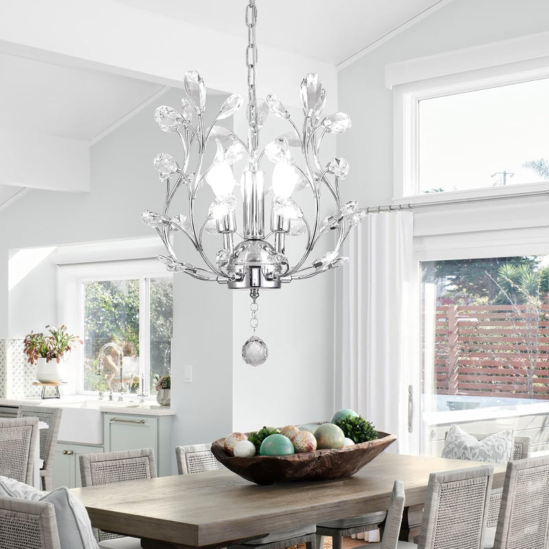 Vintage K9 Clear Crystal Chandeliers Lighting 3 Lights