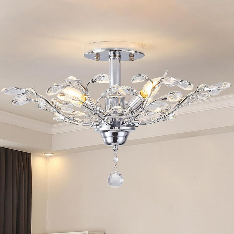 Vintage K9 Clear Crystal Chandeliers Lighting 3 Lights