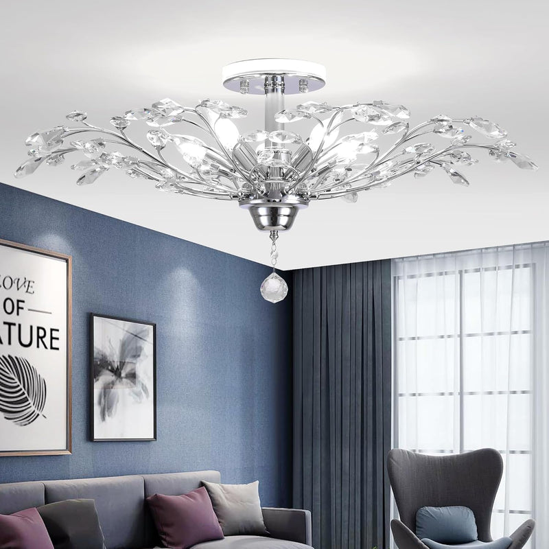 Vintage K9 Clear Crystal Chandeliers Lighting 3 Lights