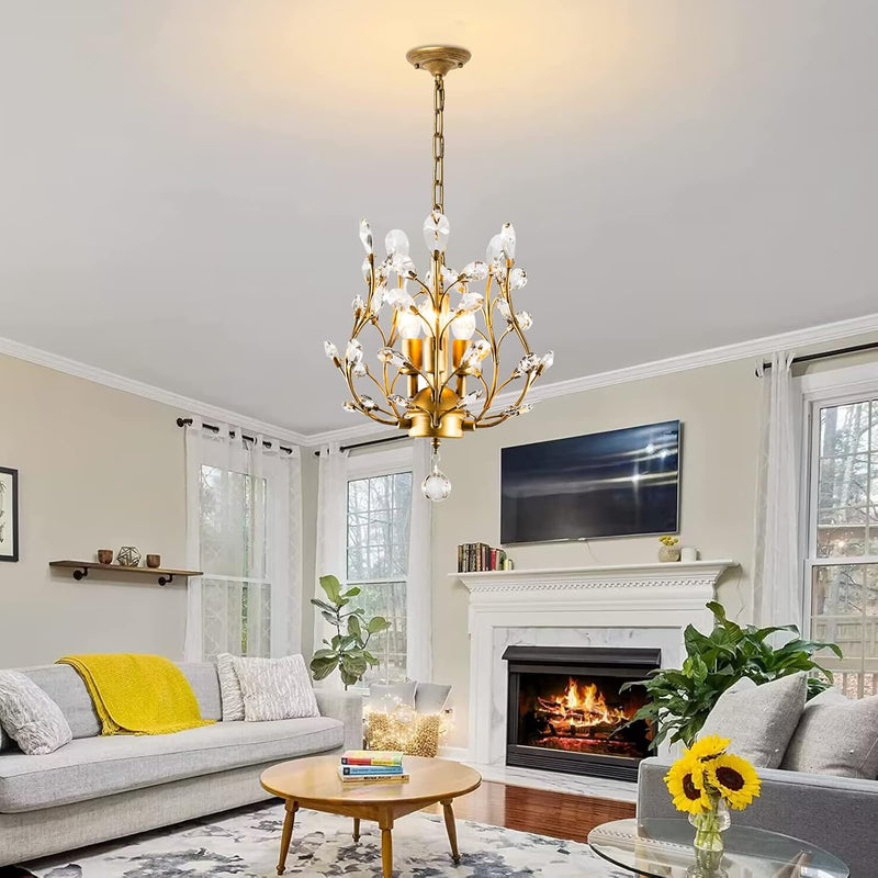 Vintage K9 Clear Crystal Chandeliers Lighting 3 Lights