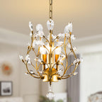 Vintage K9 Clear Crystal Chandeliers Lighting 3 Lights