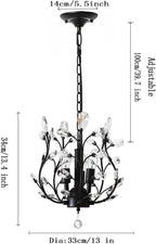 Vintage K9 Clear Crystal Chandeliers Lighting 3 Lights