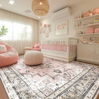 Vintage Large Nonslip Washable Rug Living Room