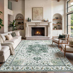 Vintage Large Nonslip Washable Rug Living Room