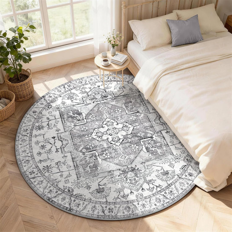 Vintage Large Nonslip Washable Rug Living Room
