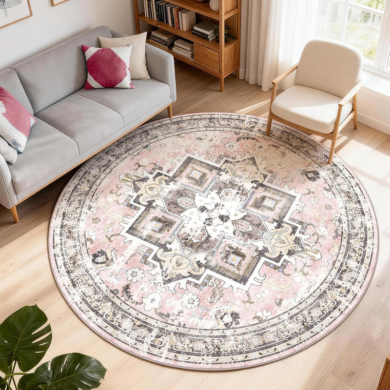 Vintage Large Nonslip Washable Rug Living Room