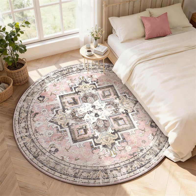 Vintage Large Nonslip Washable Rug Living Room