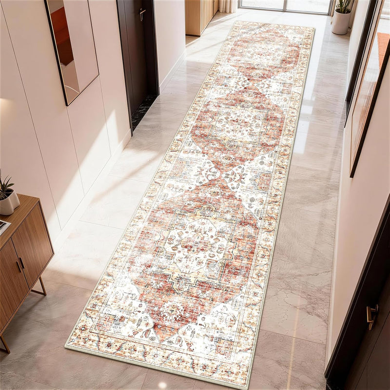 Vintage Large Nonslip Washable Rug Living Room
