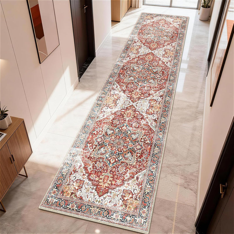 Vintage Large Nonslip Washable Rug Living Room