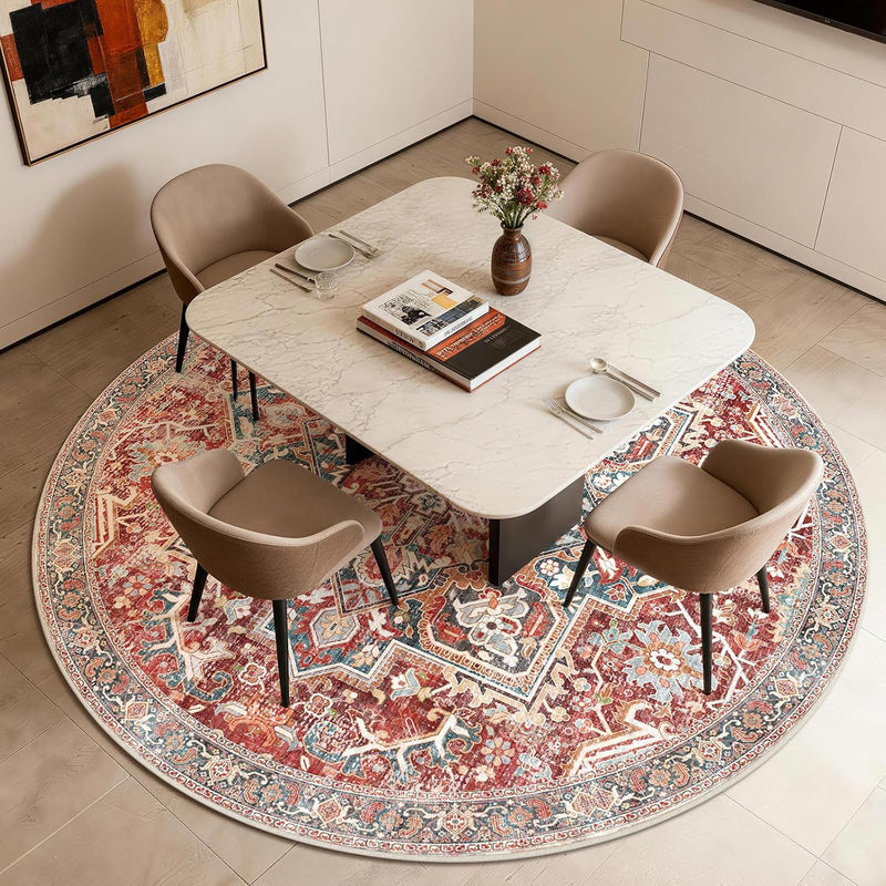 Vintage Large Nonslip Washable Rug Living Room