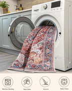 Vintage Large Nonslip Washable Rug Living Room